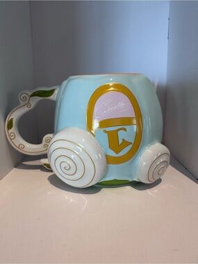 Disney Parks Cinderella Carriage Sculpted Ceramic Coffee Mug Princess Coach